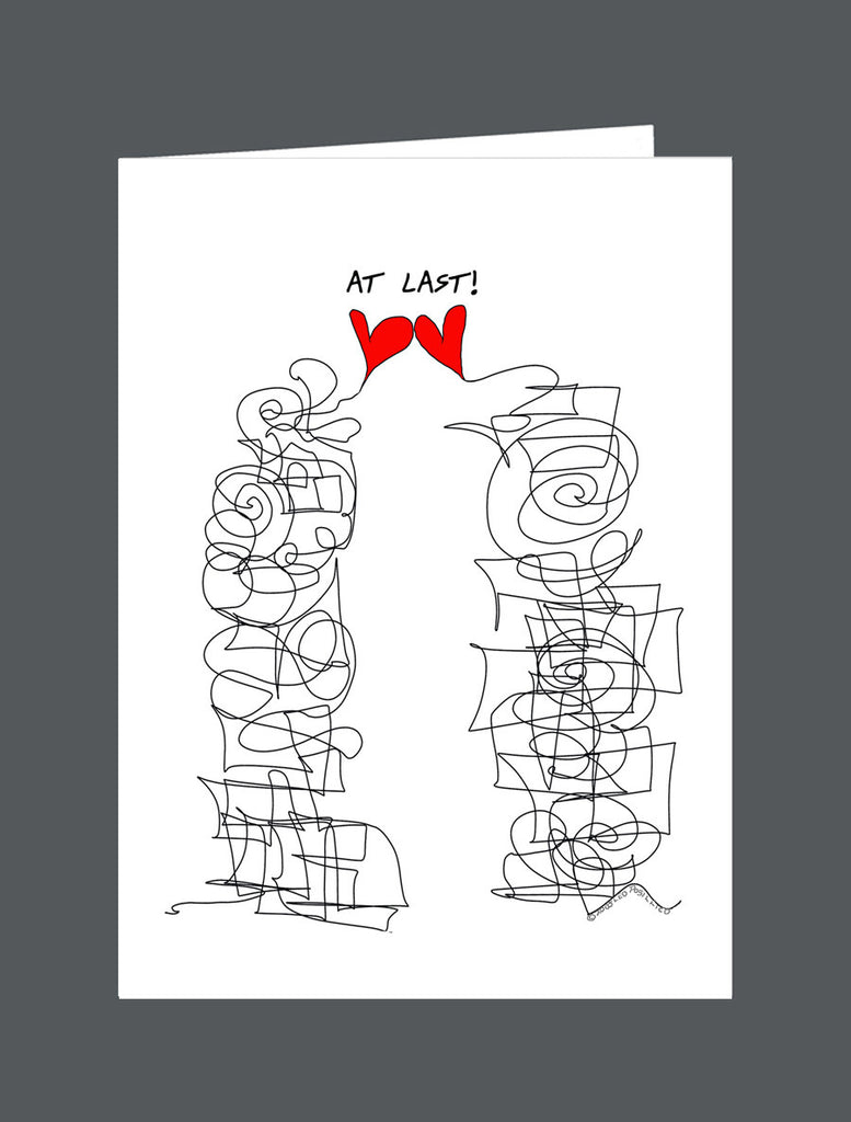 At Last!  Through All The Twist And Turns Of Life, You Finally Found Each Other. Congratulations! - Card