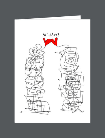 At Last!  Through All The Twist And Turns Of Life, You Finally Found Each Other. Congratulations! - Card