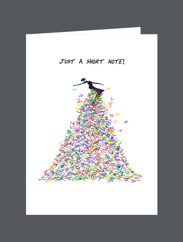 Just A Short Note!    Wishing You A Happy Birthday! - Card