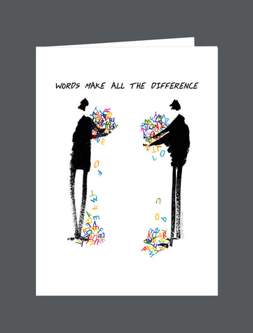 Words Make All The Difference. Thank You For Your Friendship - Card