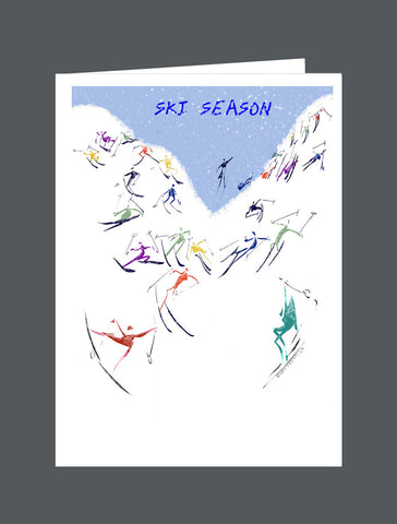 Ski Season  Happy Holidays - Card